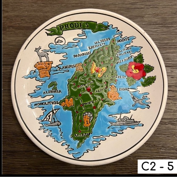Wall commemorative plate Rhodes - Rhodes souvenir dakas ceramic - handmade - Picture 5 of 5